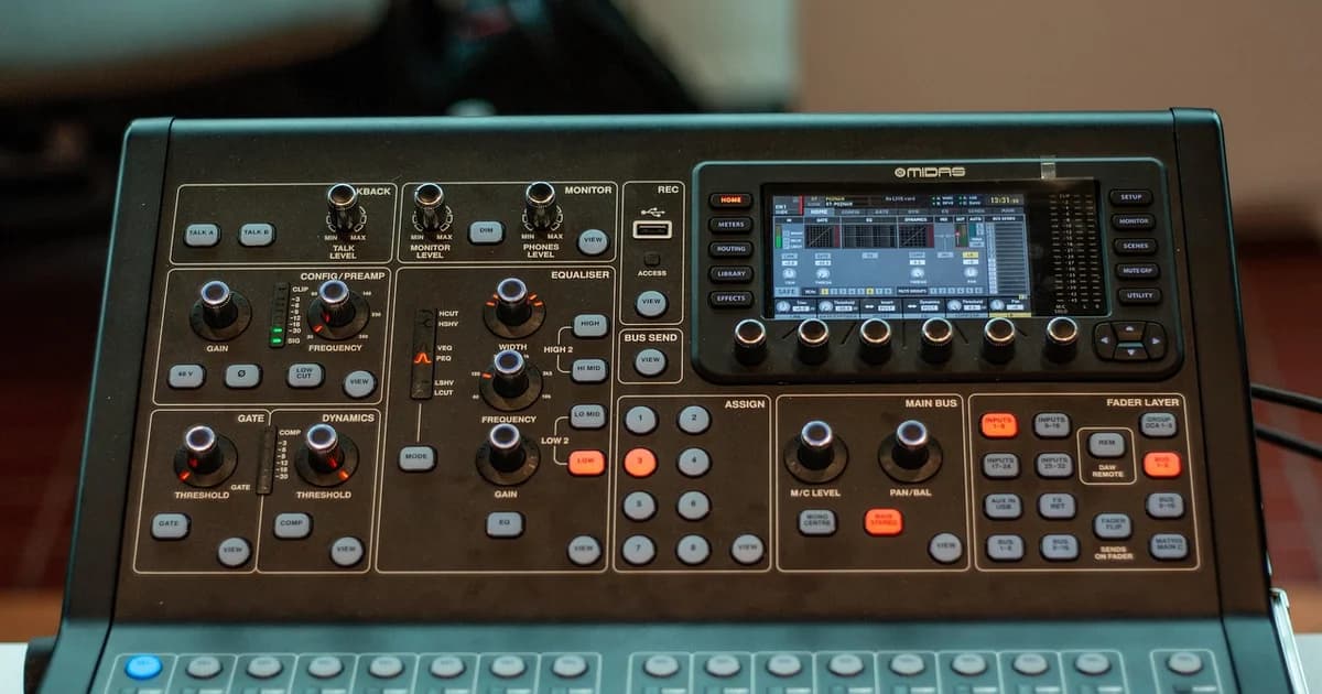 audio mixer, console, control panel, mixing console, studio mixer, music, sound, audio, device, closeup, audio mixer, control